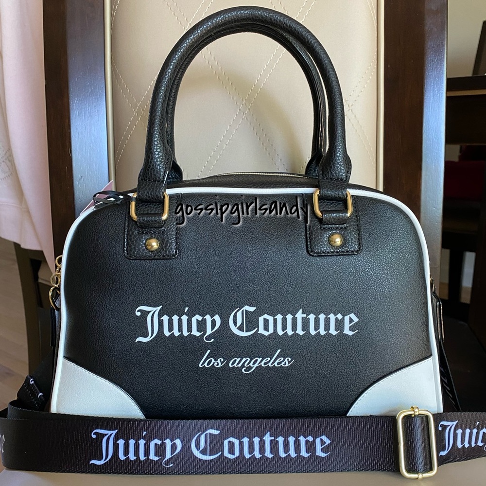 Juicy Couture Black Fashionista Sports Bowler Crossbody Bag